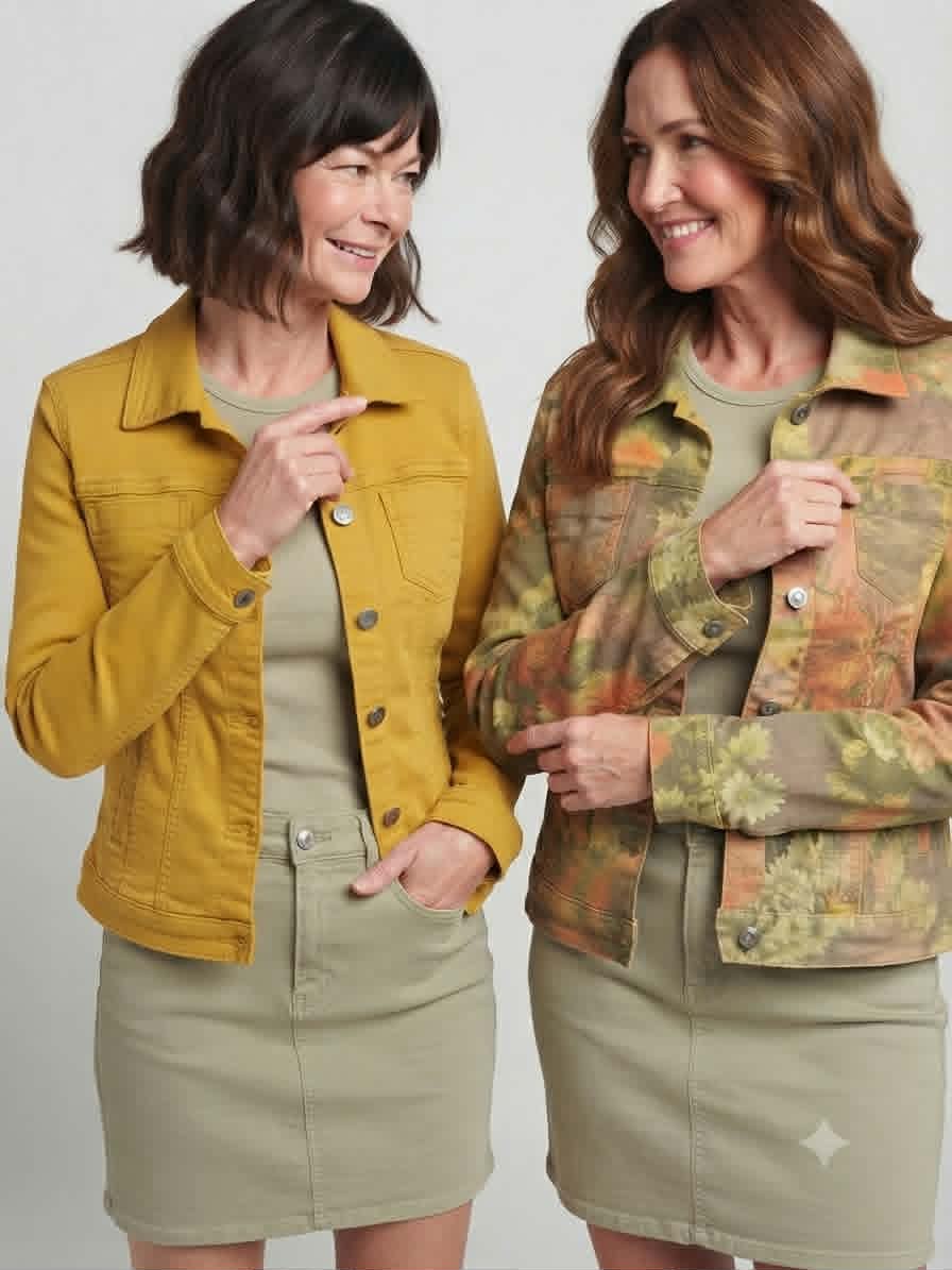 Dámská oboustranná jeansová bunda F2173
