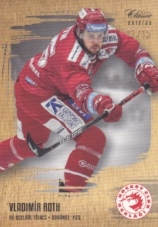 Hokejová karta Vladimír Roth OFS 2019-20 Série 1 Gold Sand /15