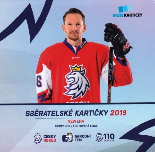 Box hokejových karet Czech Ice Hockey Team 2019 Hockey Moje kartičky Hobby Box