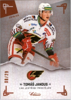 Hokejová karta Tomáš Jandus OFS Classic 2019-20 Sand paralel /29 č. 133