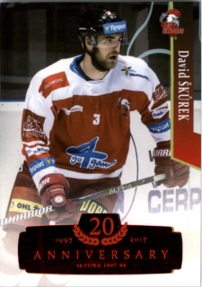 Hokejová karta David Škůrek OFS 17/18 S.I. Retro Red