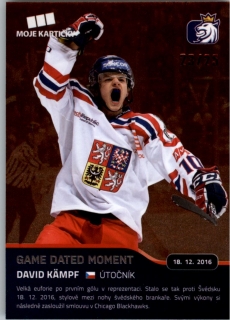 hokejová karta Dávid Kämpf Moje kartičky 2020 red č.91