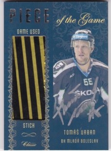 Hokejová karta Tomáš Urban OFS 15/16 Piece Of the Game Sign.