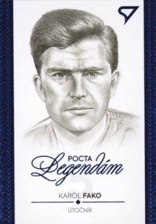 Hokejová karta Karol Fako Pocta legendám PORTÉT Blue 1. Edícia č. PT01