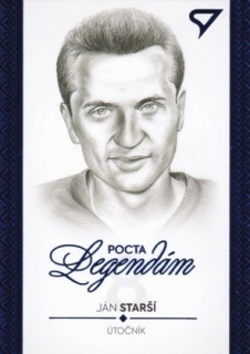 Hokejová karta Ján Starší Pocta legendám PORTÉT Blue 1. Edícia č. PT02
