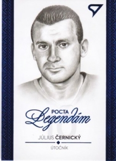 Hokejová karta Július Černický Pocta legendám PORTÉT Blue 1. Edícia č. PT03