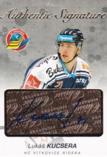 Hokejová karta Lukáš Kucsera OFS 17/18 S.II. Authentic Signature Gold 