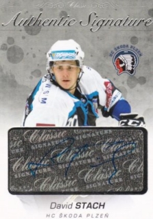 Hokejová karta David Stach OFS 17/18 S.II. Authentic Signature Platinum
