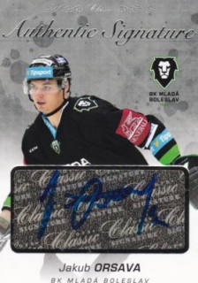 Hokejová karta Jakub Orsava OFS 17/18 S.I. Authentic Signature Platinum