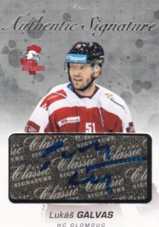 Hokejová karta Lukáš Galvas OFS 17/18 S.I. Authentic Signature Platinum