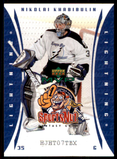 Hokejová karta Nikolai Khabibulin Upper Deck 2003-04 Sports Nut č. SN78