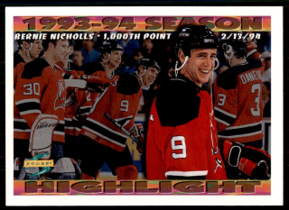 Hokejová karta Bernie Nicholls Pinnacle 1993-94 Seasen Highlight č. 245