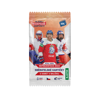 Balíček hokejových karet Moje kartičky 2021-22 Národní tým Blaster