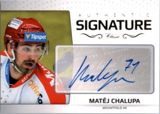 Hokejová karta  Matěj Chalupa OFS 2018-19 Série 1 Authentic Signature Platinum 