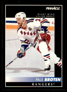 Hokejová karta Paul Broten Pinnacle 1992-93 řadová č.212