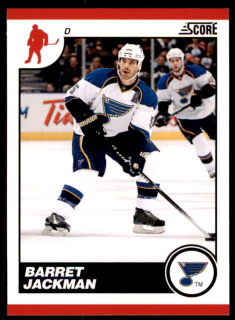 Hokejová karta Barret Jackman Score 2010-11 karta č.422