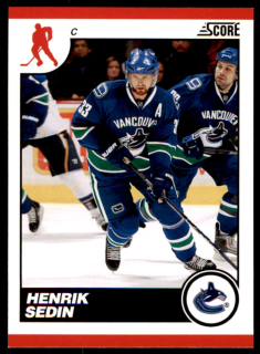 Hokejová karta Henrik Sedin Score 2010-11 karta č.456