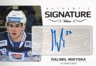 Hokejová karta Dalimil Mikyska OFS 2018-19 Série 2 Authentic Signature Platinum 