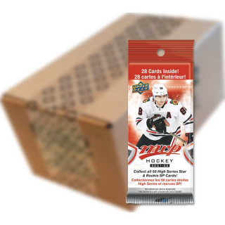 Box hokejových karet UD MVP 2021-22 Fat Pack Box (18 balíčků)