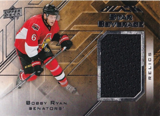 Hokejová karta Bobby Ryan UD Black 2015-16 Star Coverage Jersey č. SCOV-BR