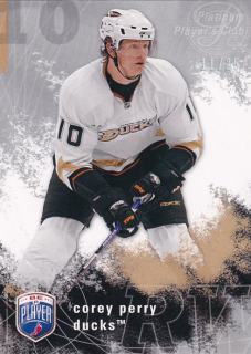 Hokejová karta Corey Perry UD Be a Player 2007-08 Platinum Player's Club /25 č. 3