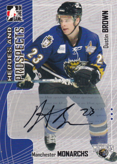 Hokejová karta Dustin Brown ITG 2004-05 Heroes And Prospects Auto č. A-DBN