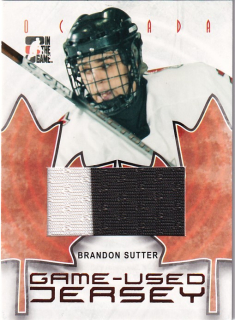 Hokejová karta Brandon Sutter ITG 2006-07 Game Used Jersey č. GUJ-04