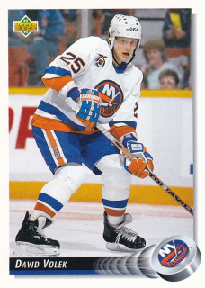 Hokejová karta David Volek Upper Deck 1992-93 řadová č. 313