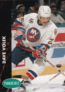 Hokejová karta David Volek Parkhurst 1991-92 řadová č. 104