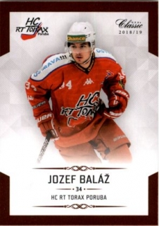 Hokejová karta Jozef Baláž OFS Chance Liga 2018-19 řadová karta č. 295