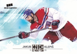 Hokejová karta Jakub Klepiš Czech Ice Hocky Team 2018 Gold Parallel