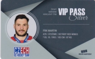 Hokejová karta Martin Frk Czech Ice Hockey Team 2018 VIP PASS Silver 