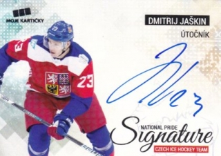 Hokejová karta Dmitrij Jaškin CIHT 2018 National Pride Signatures Silver