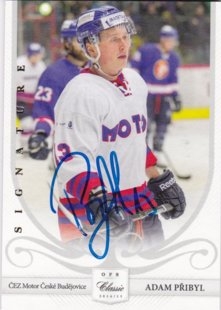hokejová karta Adam Přibyl OFS 14/15 Anniversary Signature