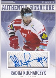 Hokejová karta Radim Kucharczyk OFS 15/16 S.I. Authentic Signature 