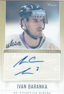 hokejová karta Ivan Baranka OFS 2016-17 s I Authentic Signature 