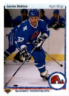 Hokejová karta Lucien Deblois Upper Deck 1990-91 řadová č. 363