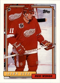 Hokejová karta Shawn Burr Topps 1992-93 řadová č. 178