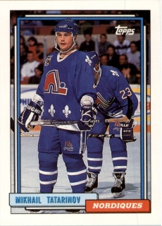 Hokejová karta Mikhail Tatarnov Topps 1992-93 řadová č. 180