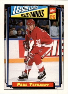 Hokejová karta Paul Ysebaert Topps 1992-93 League Leader č. 314