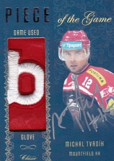 Hokejová karta Michal Tvrdík OFS 15/16 Piece Of the Game Sign.