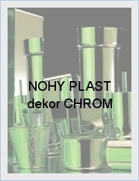 NOHY NÁBYTKOVÉ - Plast (dekor chrom)