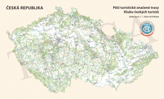 Mapa turistických tras ČR