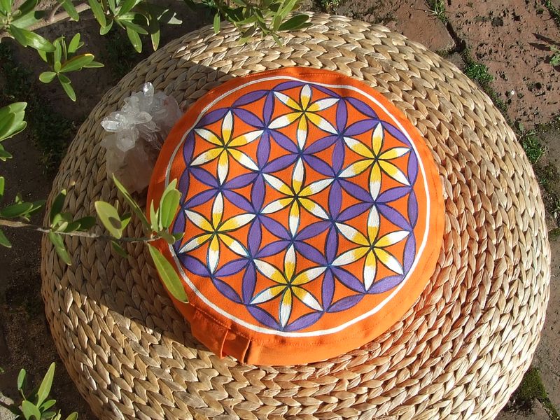 Květ života 2 meditační polštář