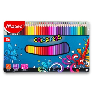 Pastelky Maped Color'peps 36 barev kovová krabička