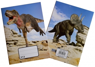 Sešit 512 A5 10 listů čistý dinosauři