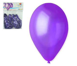 Balónky 10 ks METAL fialové