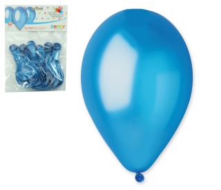 Balónky 10 ks METAL modré