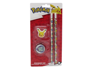 Sada tužek Pokémon s gumou a ořezávátkem