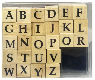 Razítka - abeceda - dřevo